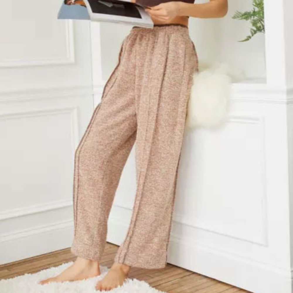 Out From Under Brooke Mid-Rise Loose Fit Lounge Pant - Brown - Size Large